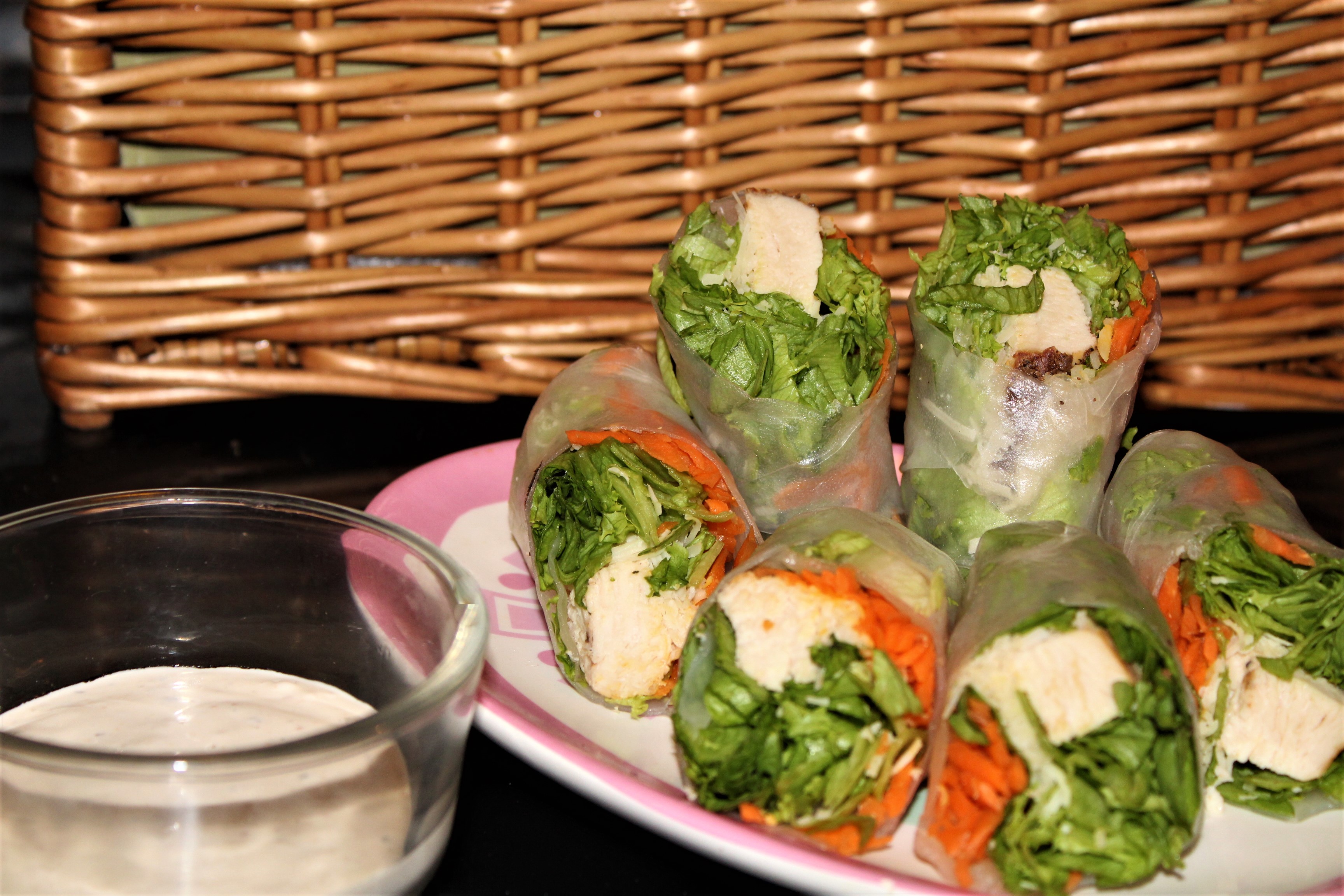 Caesar Salad Spring rolls