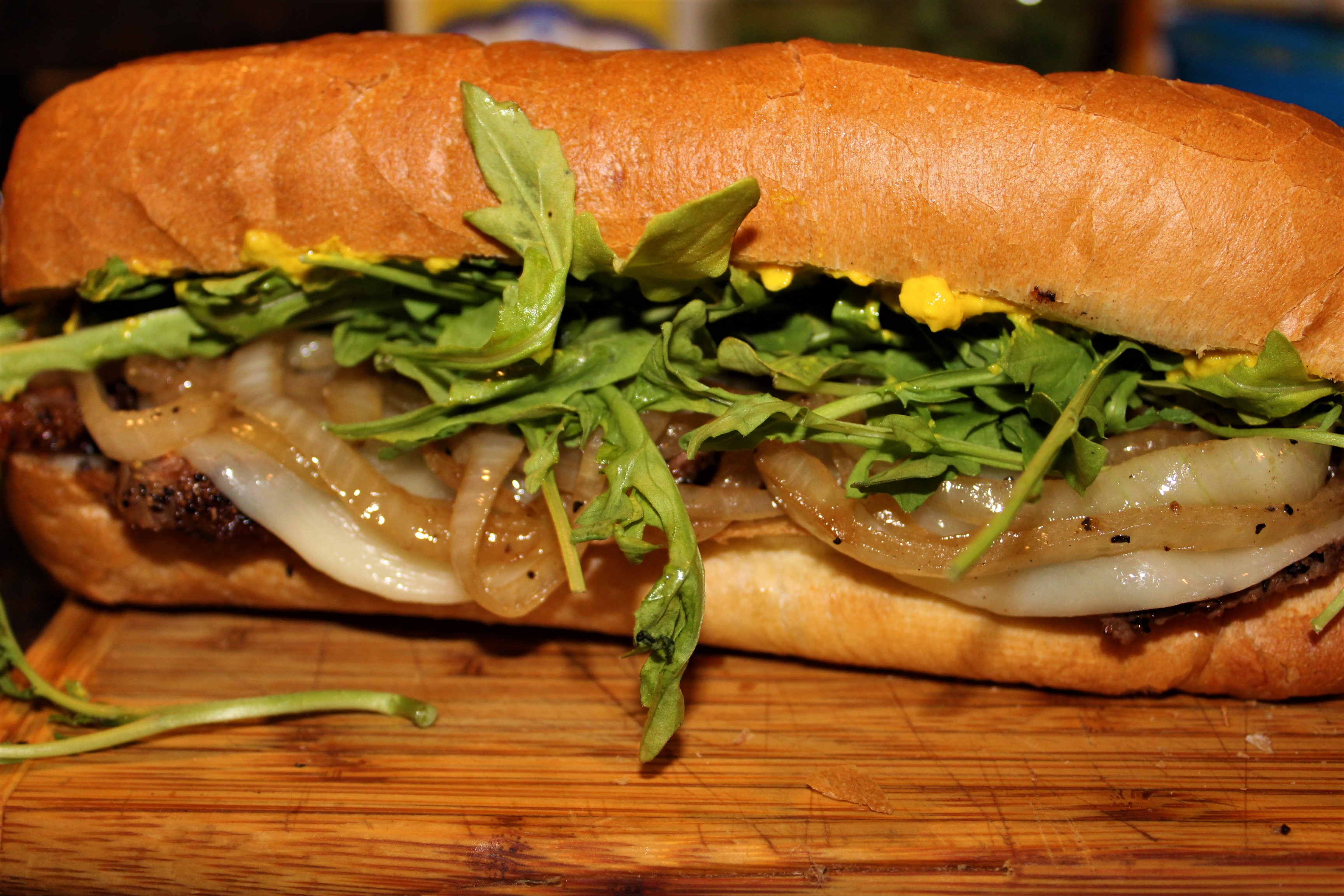 Steak Sandwich w/ Homemade Jalapeno- Horseradish Mustard
