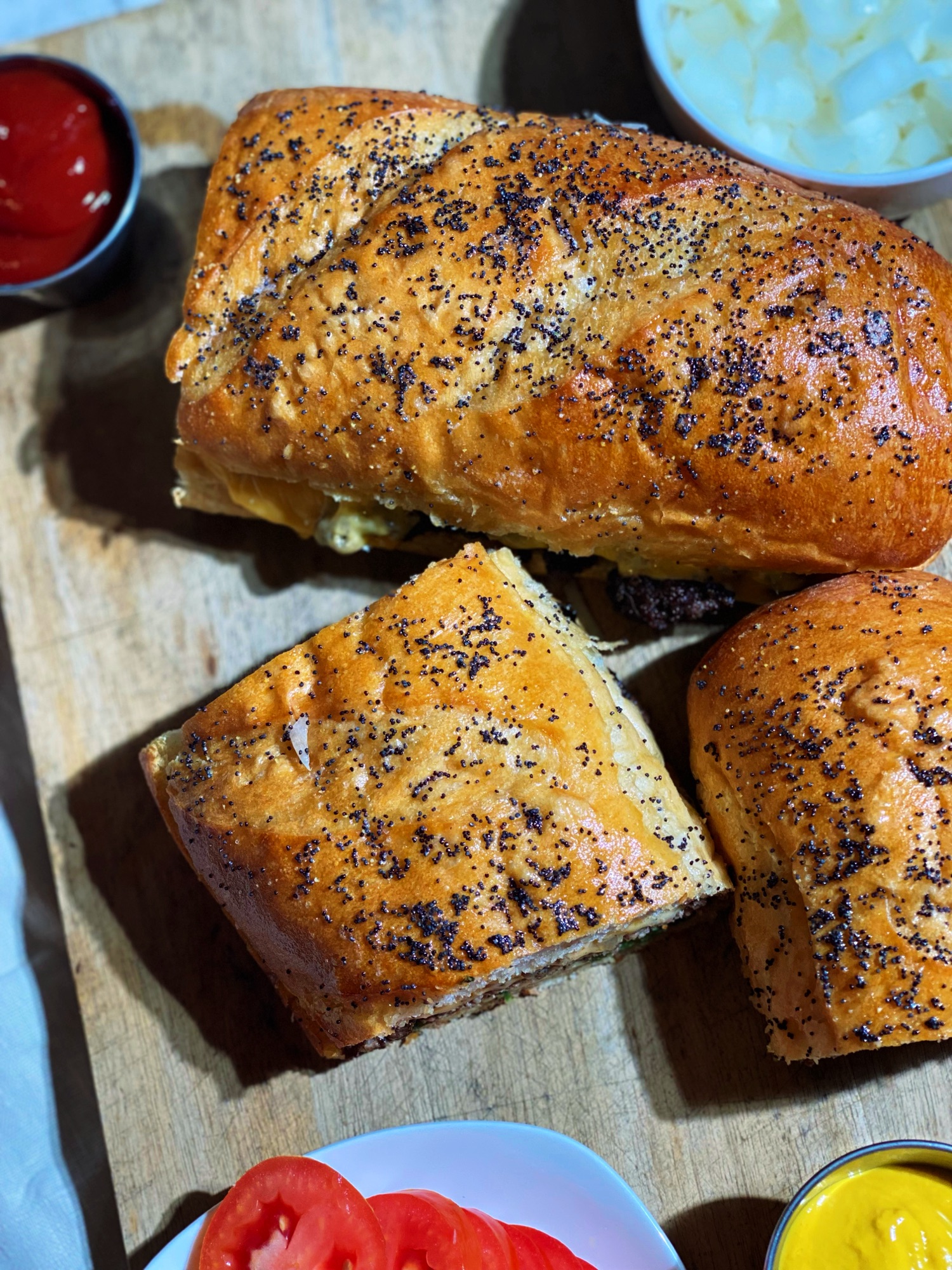 Jalapeno Cheeseburger Stuffed French Bread