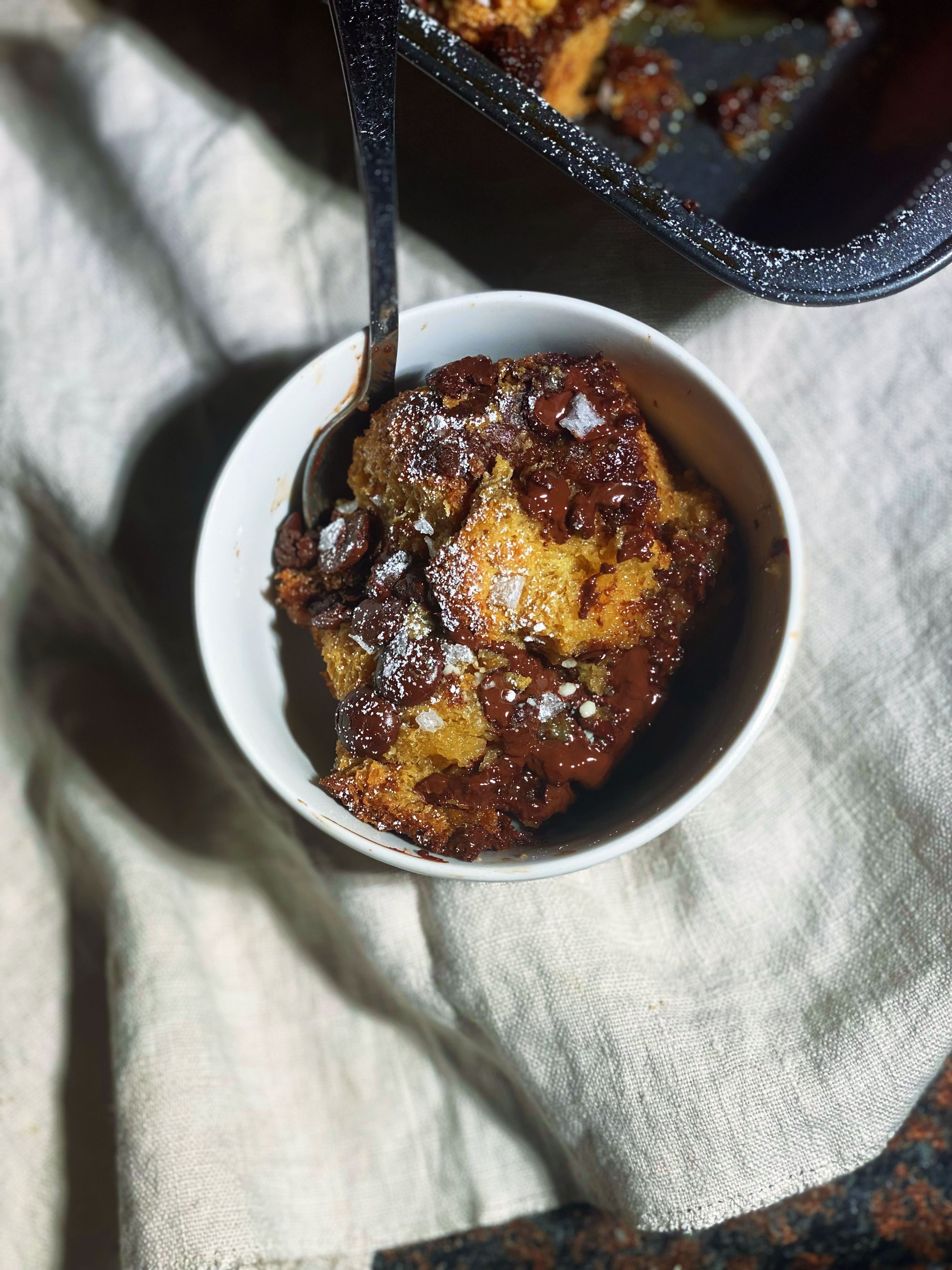 Chocolate Chip Bread Pudding
