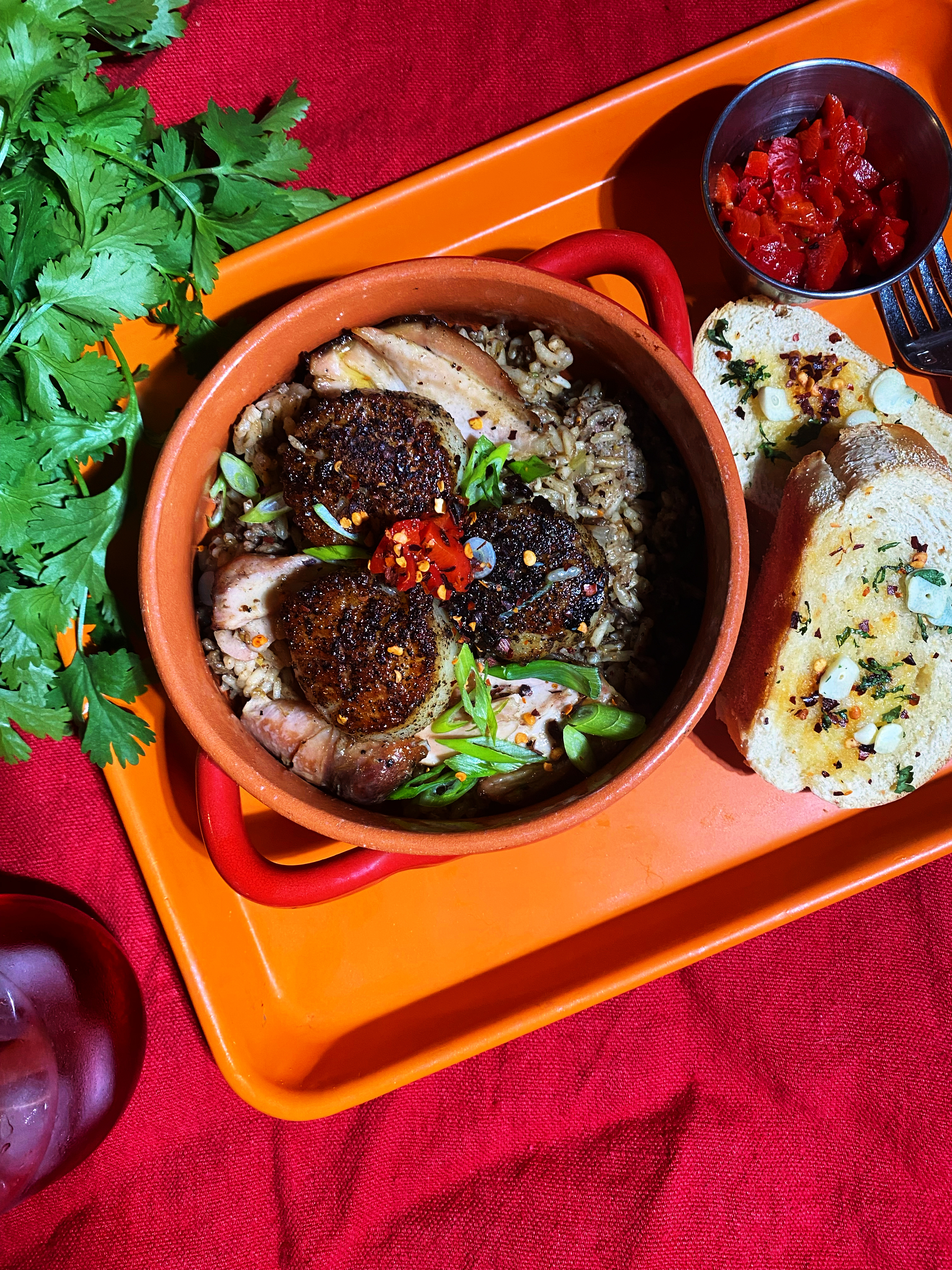 Pan Seared Scallops & Dirty Rice