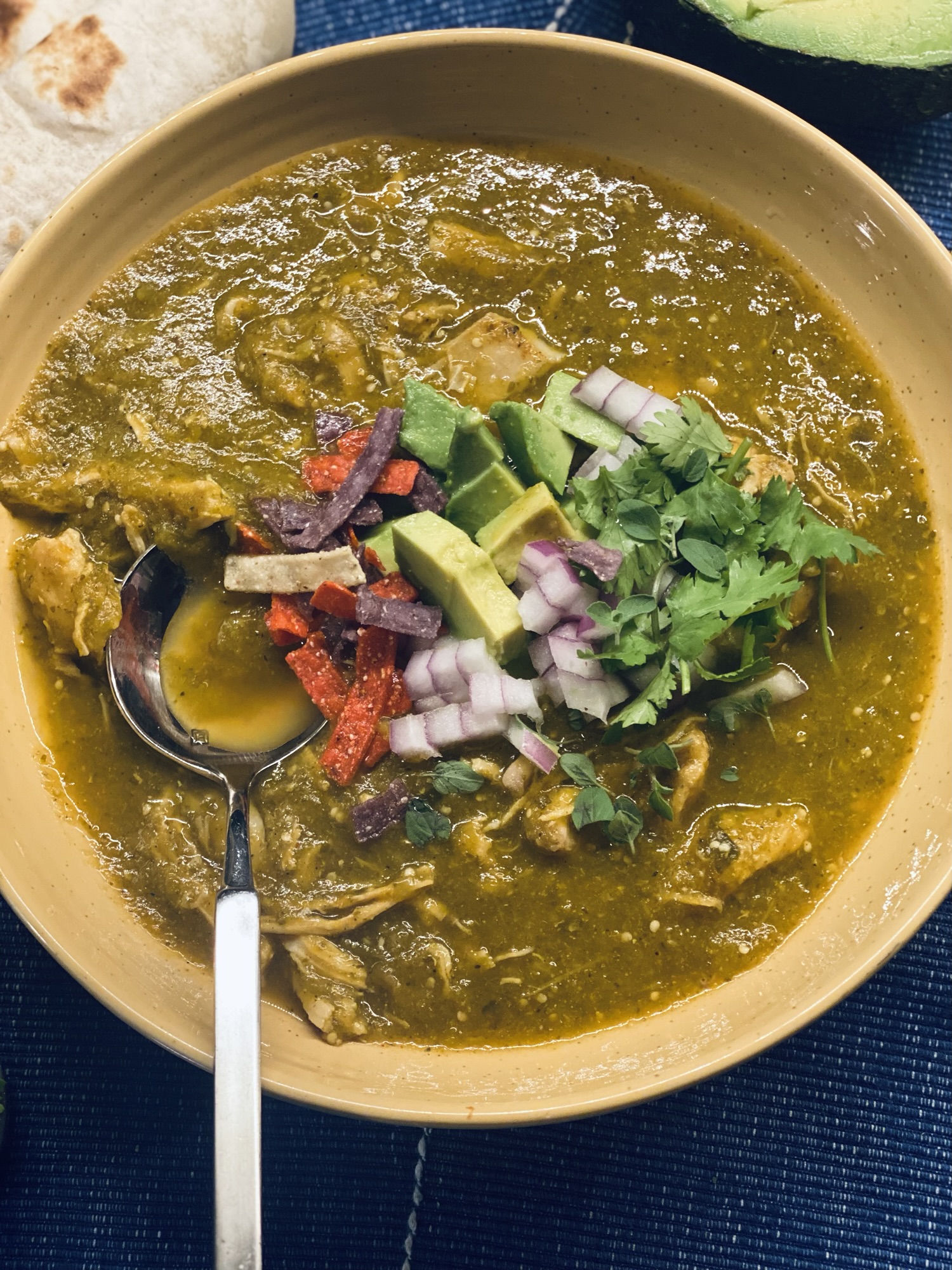 Roast Chicken & Tomatillo soup 