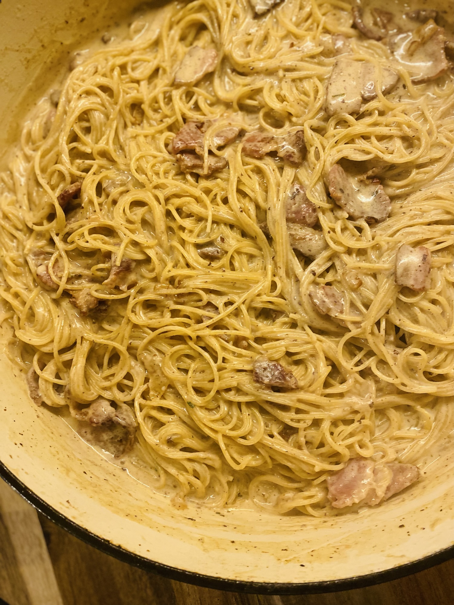 Bacon, Angel hair & Alouette