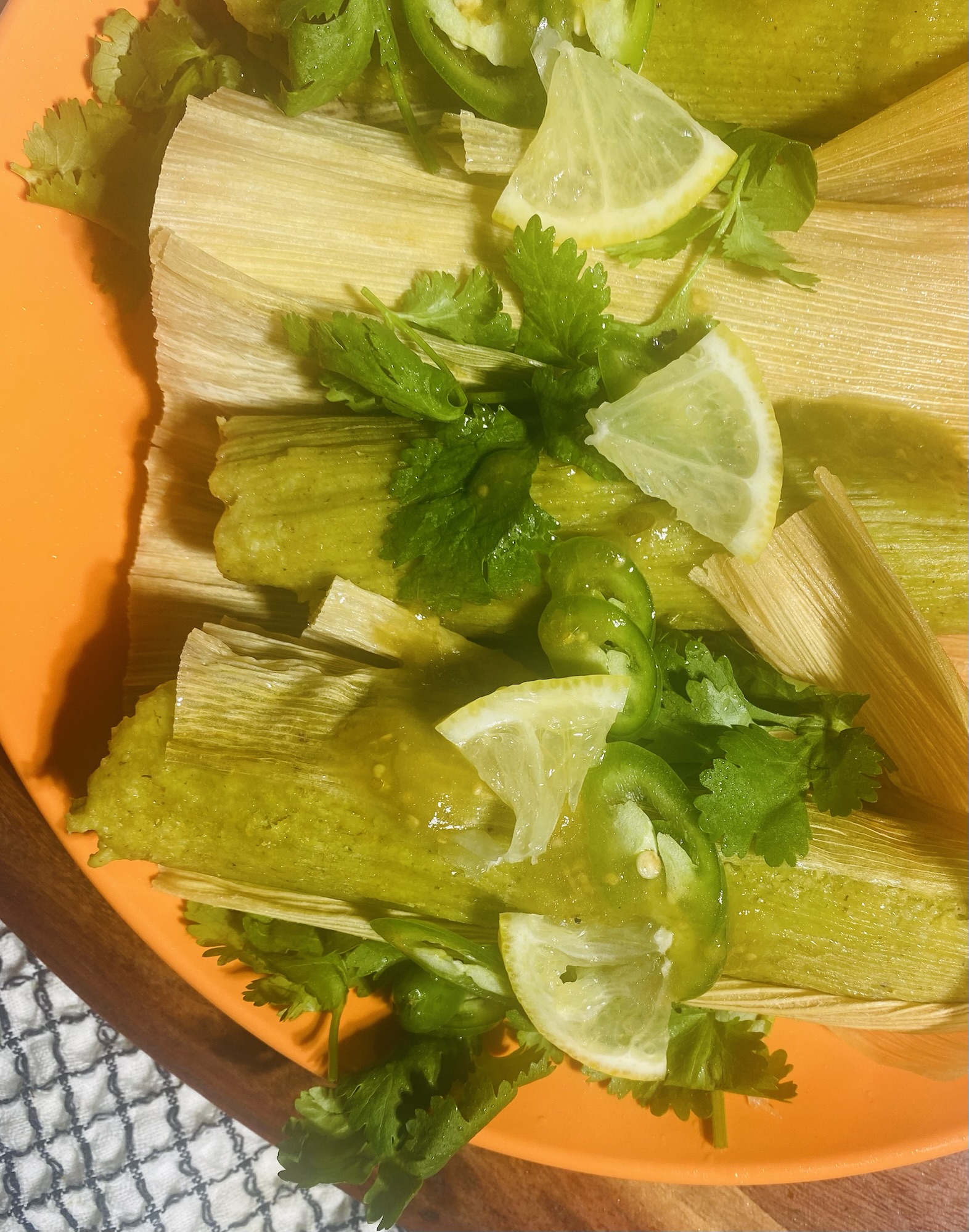 Shredded Chicken & Spinach Tamales 