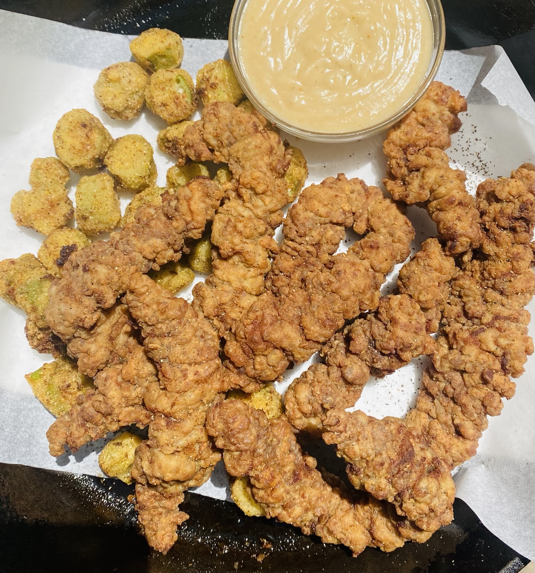 Chicken Fried Steak Strips & Brown Butter Black Pepper Gravy