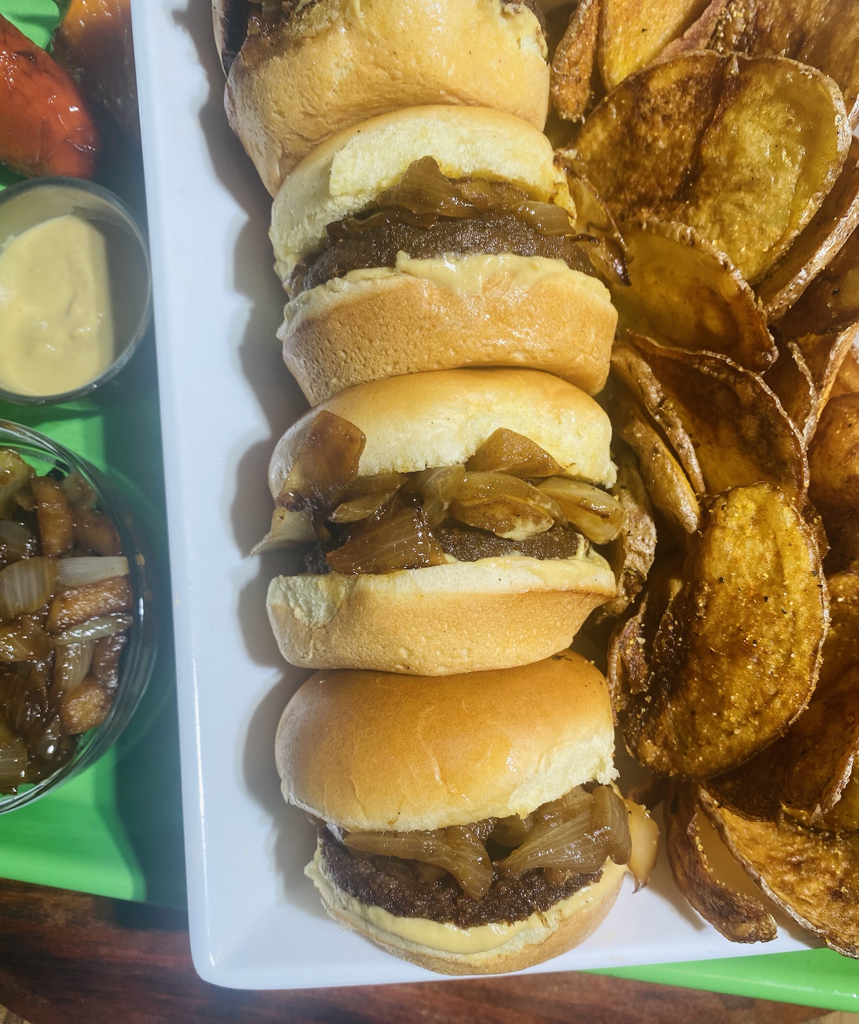 Apple Onion & Sausage Breakfast Sliders 
