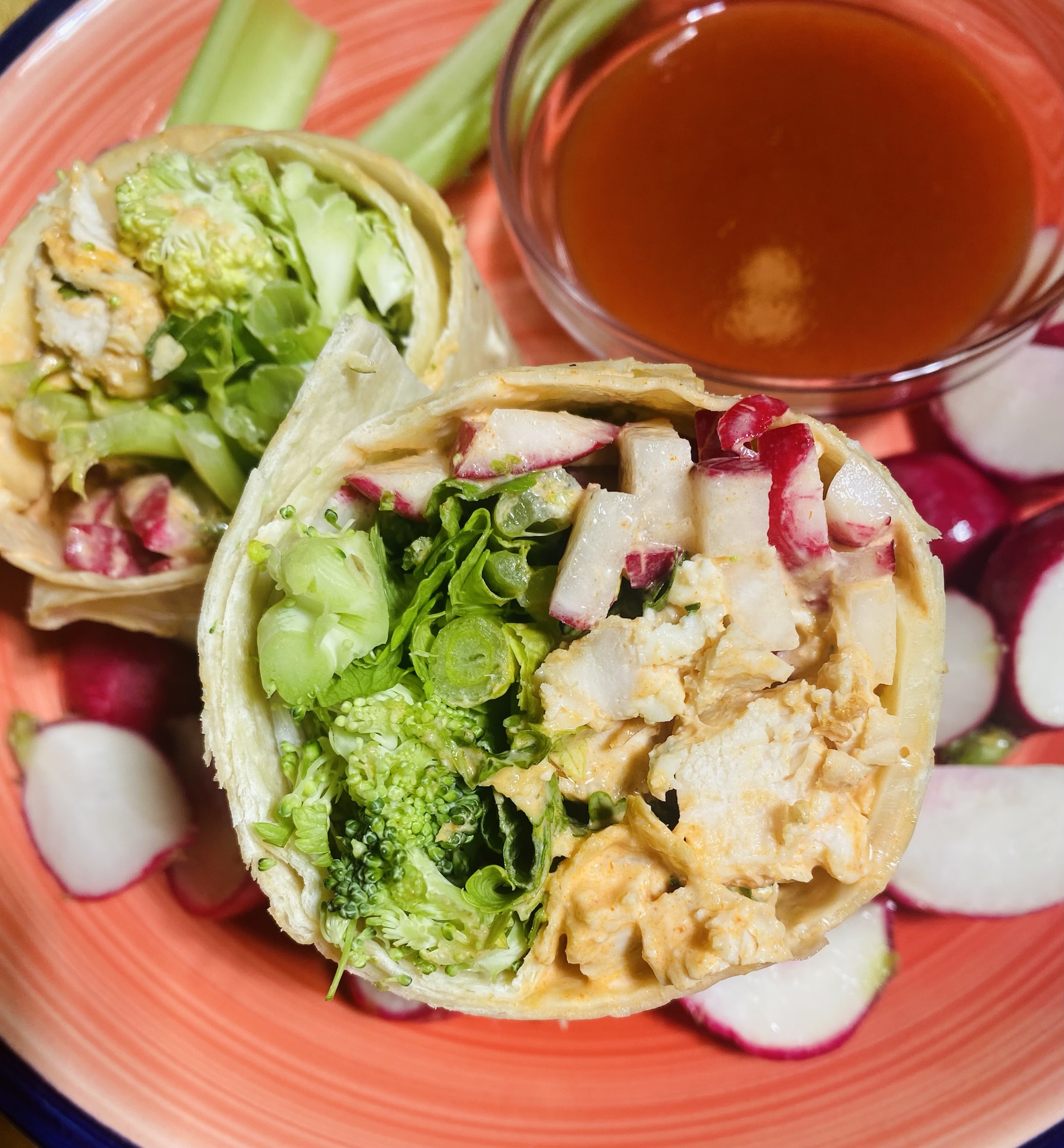Buffalo Chicken & Veggie Crunch Wrap 