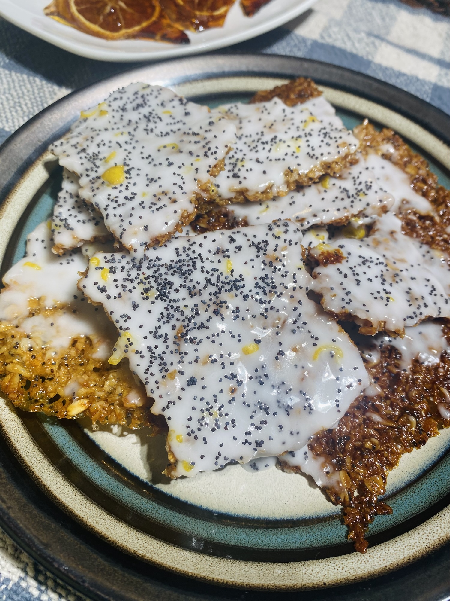 Frosted Lemon Poppy Oat Bark