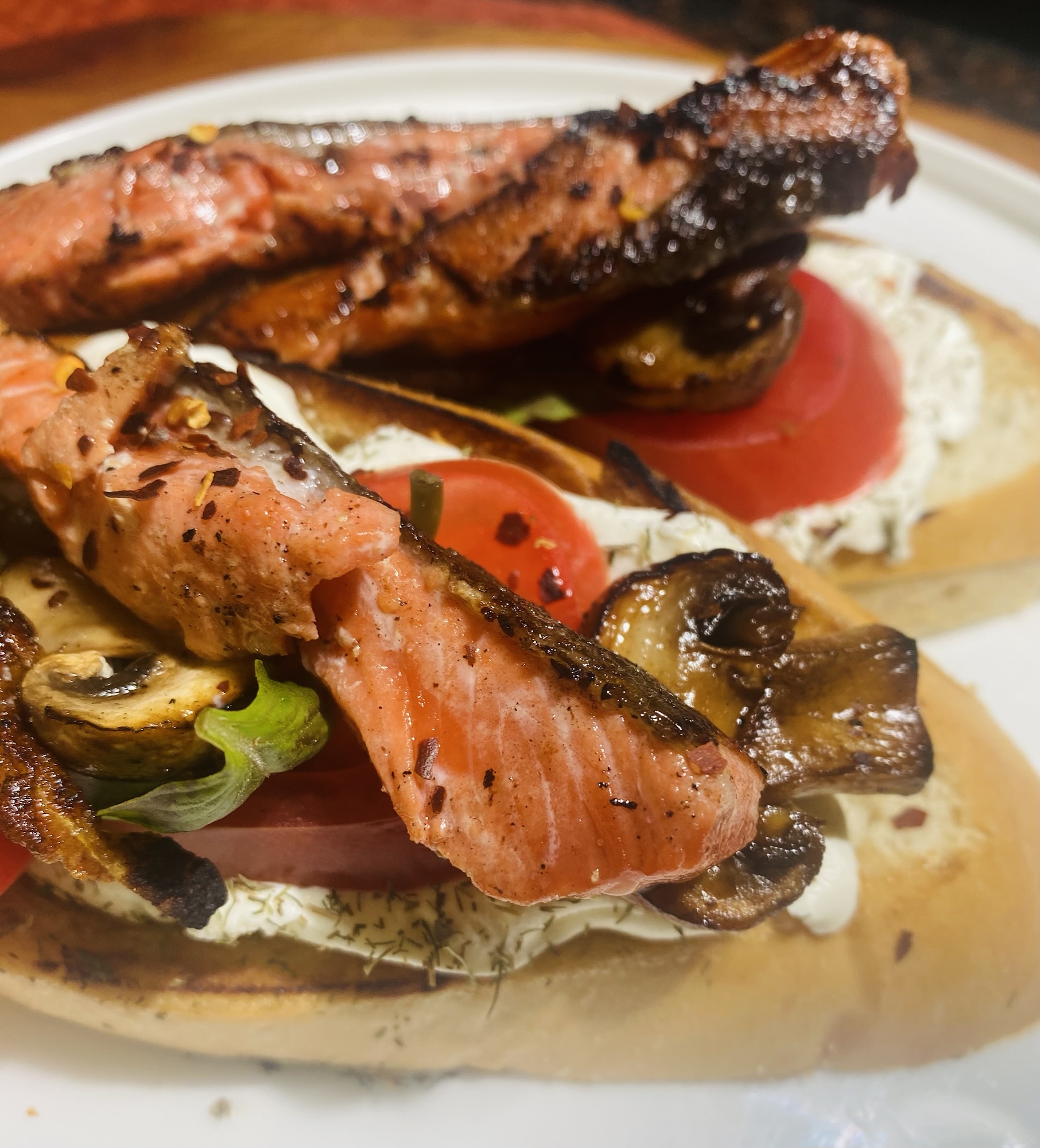 Crispy Salmon Strip Toast
